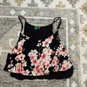 Farm Rio Cherry Blossom Crop Tank Size M